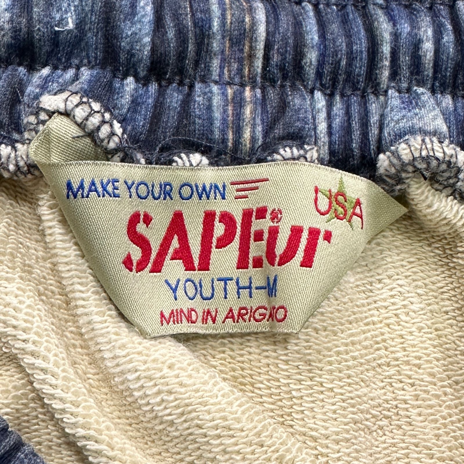 SAPEur Lot.5550XX SWEAT PANTS 転写 デニムパンツ サプール
