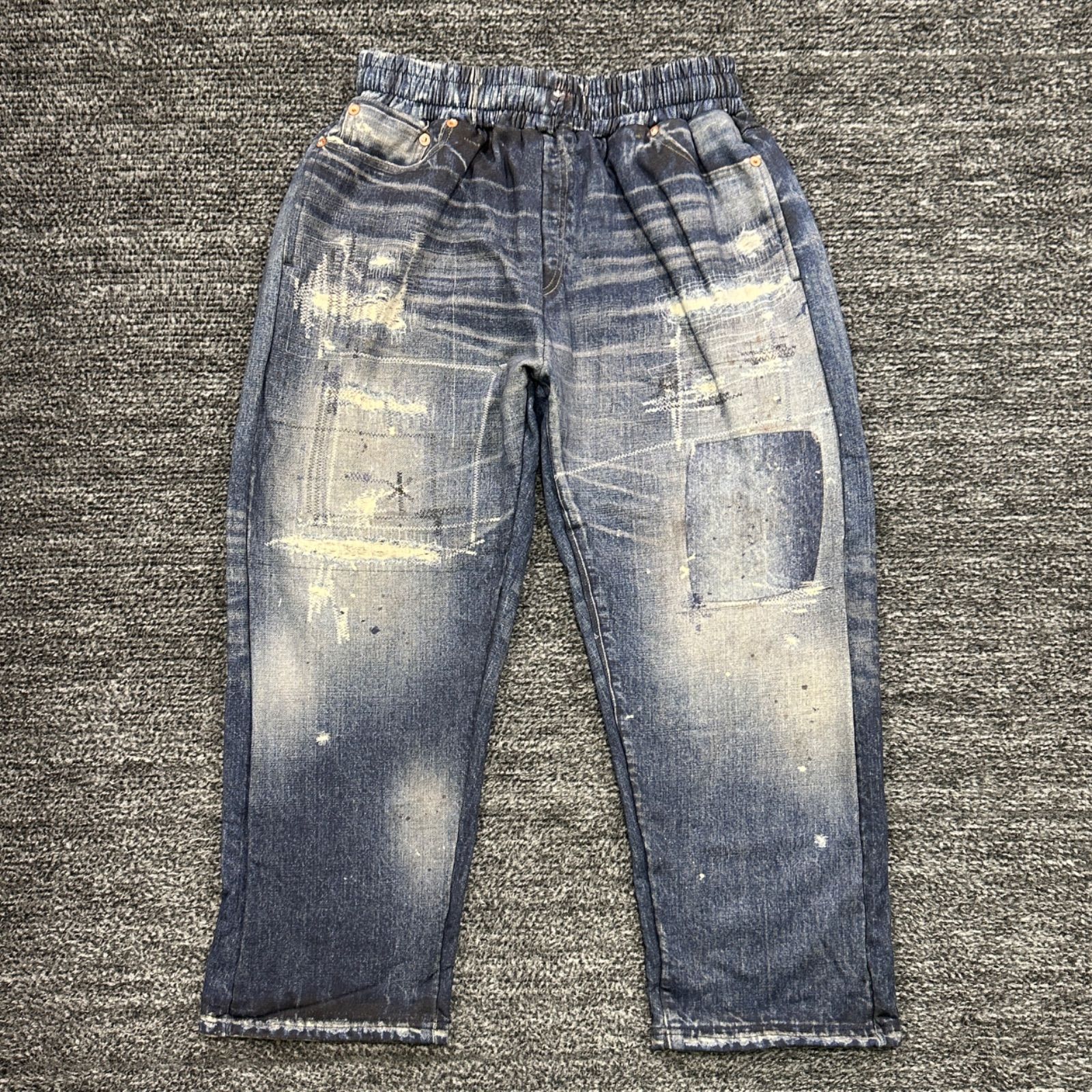 SAPEur Lot.5550XX SWEAT PANTS 転写 デニムパンツ サプール