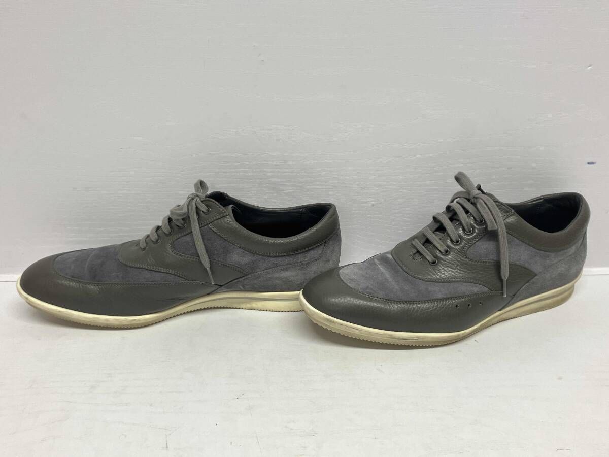 JOHN LOBB ジョンロブ スニーカー VENTON ヴェントン 0515 イタリア製 サイズUK 8 1 2 E 27 cm相当 グレー オリーブ レザー スエード 通年