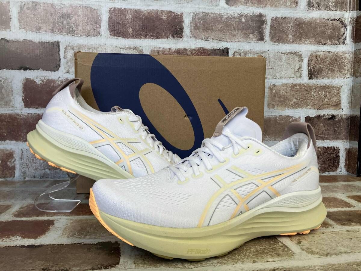 新古品] ASICS/アシックス/GEL-KAYANO 小売 32/White/Orange Glow