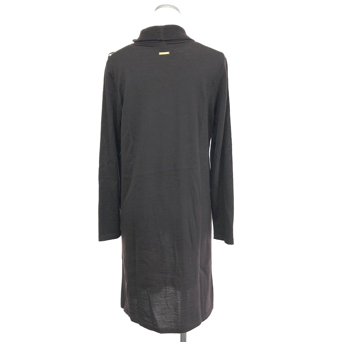 T61◯ LEONARD レオナール 長袖トップス ブラック ハイネック LEONARD SPORT レオナールスポーツ ハイネック長袖ニットワンピース