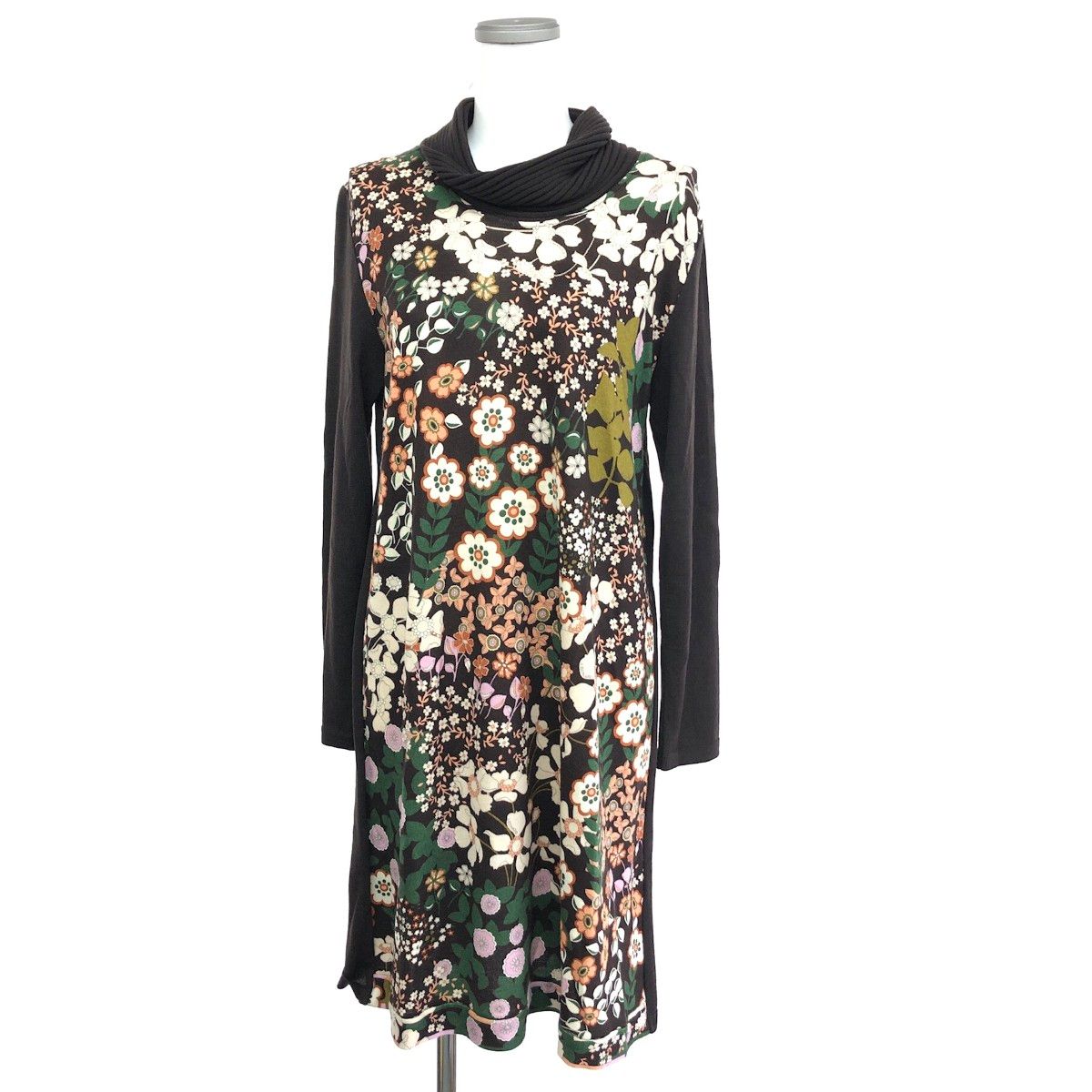 LEONARD SPORT レオナールスポーツ ハイネック長袖ニットワンピース