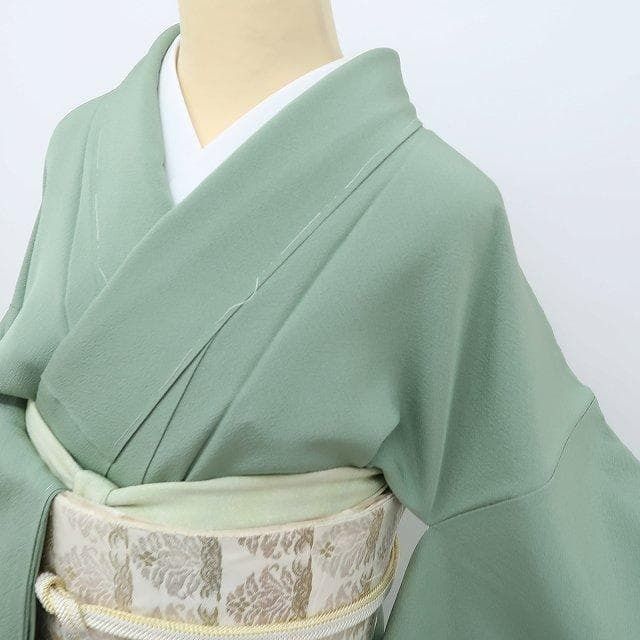 美品 作家物落款 正絹 着物“菊や藤、梅を宿して神々しく漂う霞”訪問着B-62 ✾まめ藤✾新品 作家物落款 正絹 着物“無駄のない美しさに満ちる優し