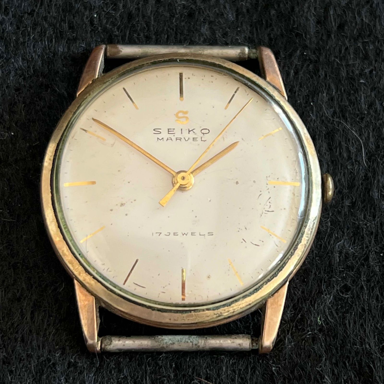 T19 SEIKO セイコー marvel マーベル 17jewels 17石14KGOLDFILLED 