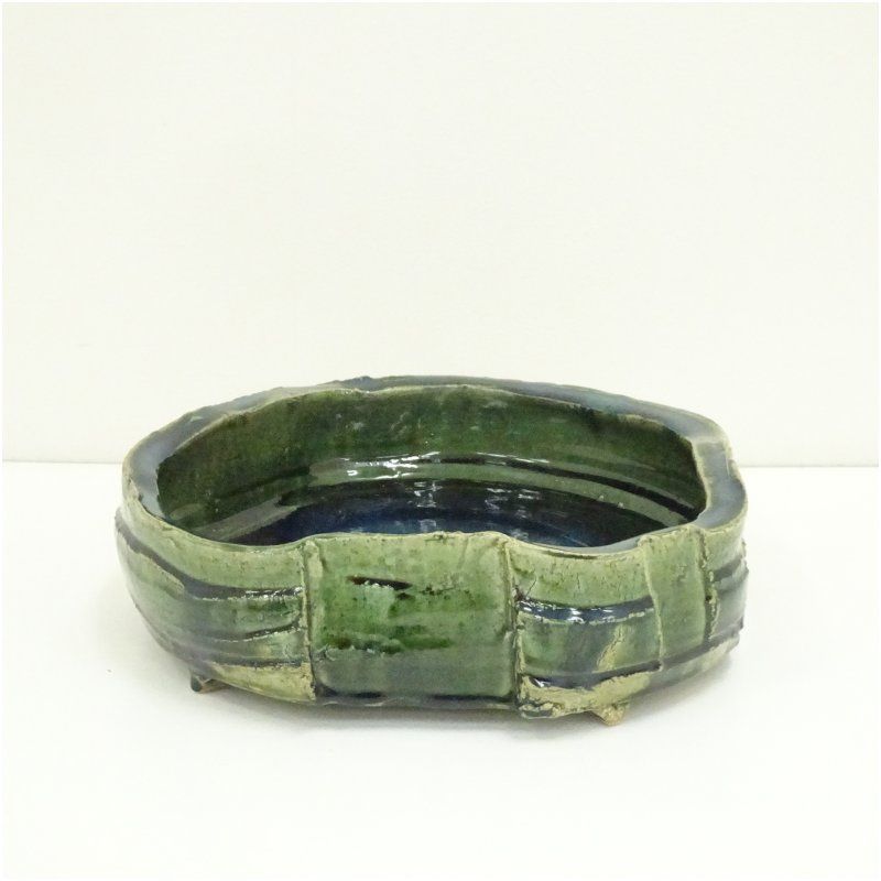 秀山窯造 織部鉢 共箱 食器 おしゃれ アンティーク レトロ 和食 和風 丼 器 小鉢 中鉢 料理 来客 居酒屋 旅館 カフェ