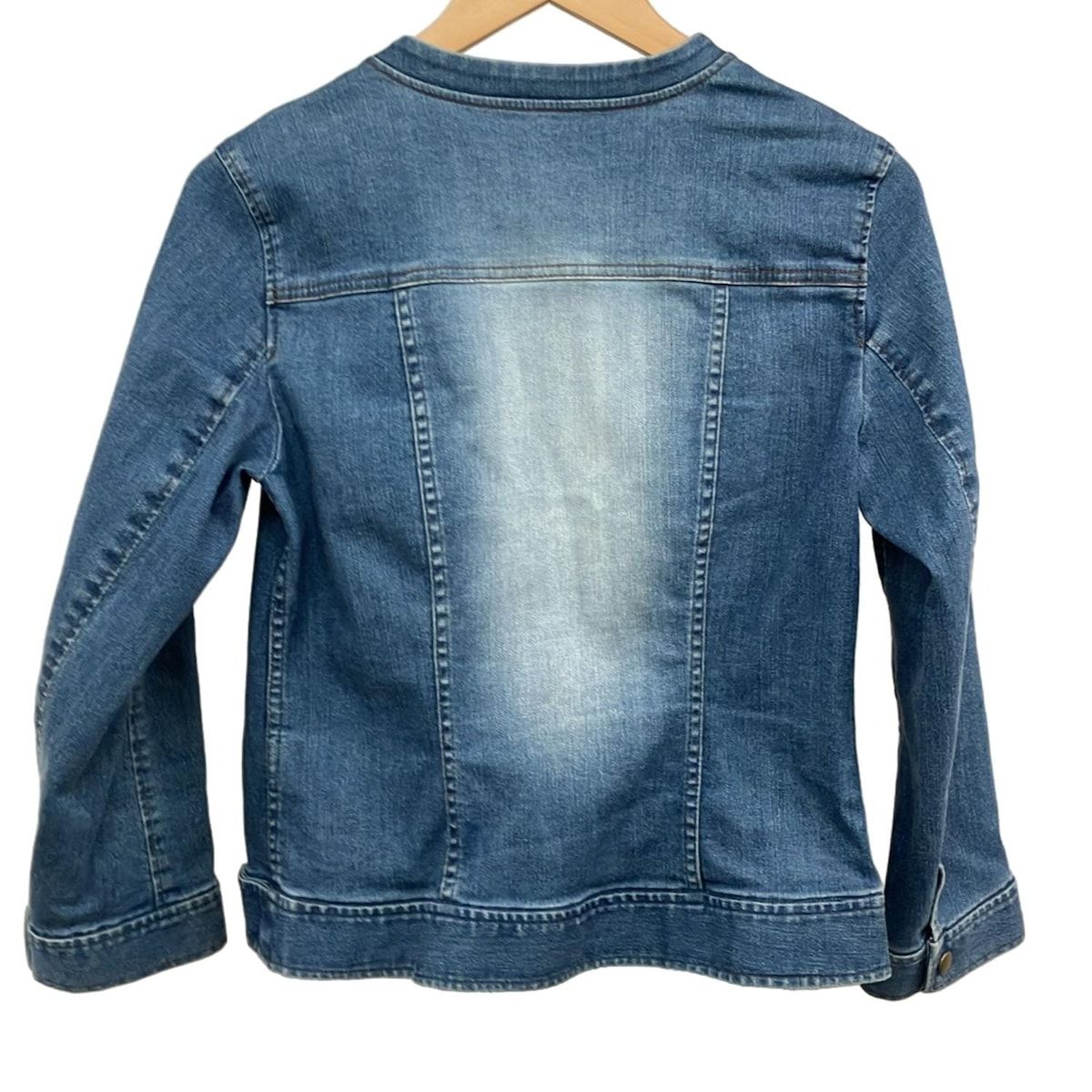 DAMAcollection ダーマ Gジャン サイズ11 AR M レディース - ライトブルー 長袖 ダメージ加工 ジップアップ 春 秋