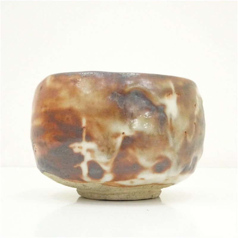 菊泉窯 田中源也造 鼠志野茶碗（共箱） 茶道 抹茶 おしゃれ 抹茶茶碗