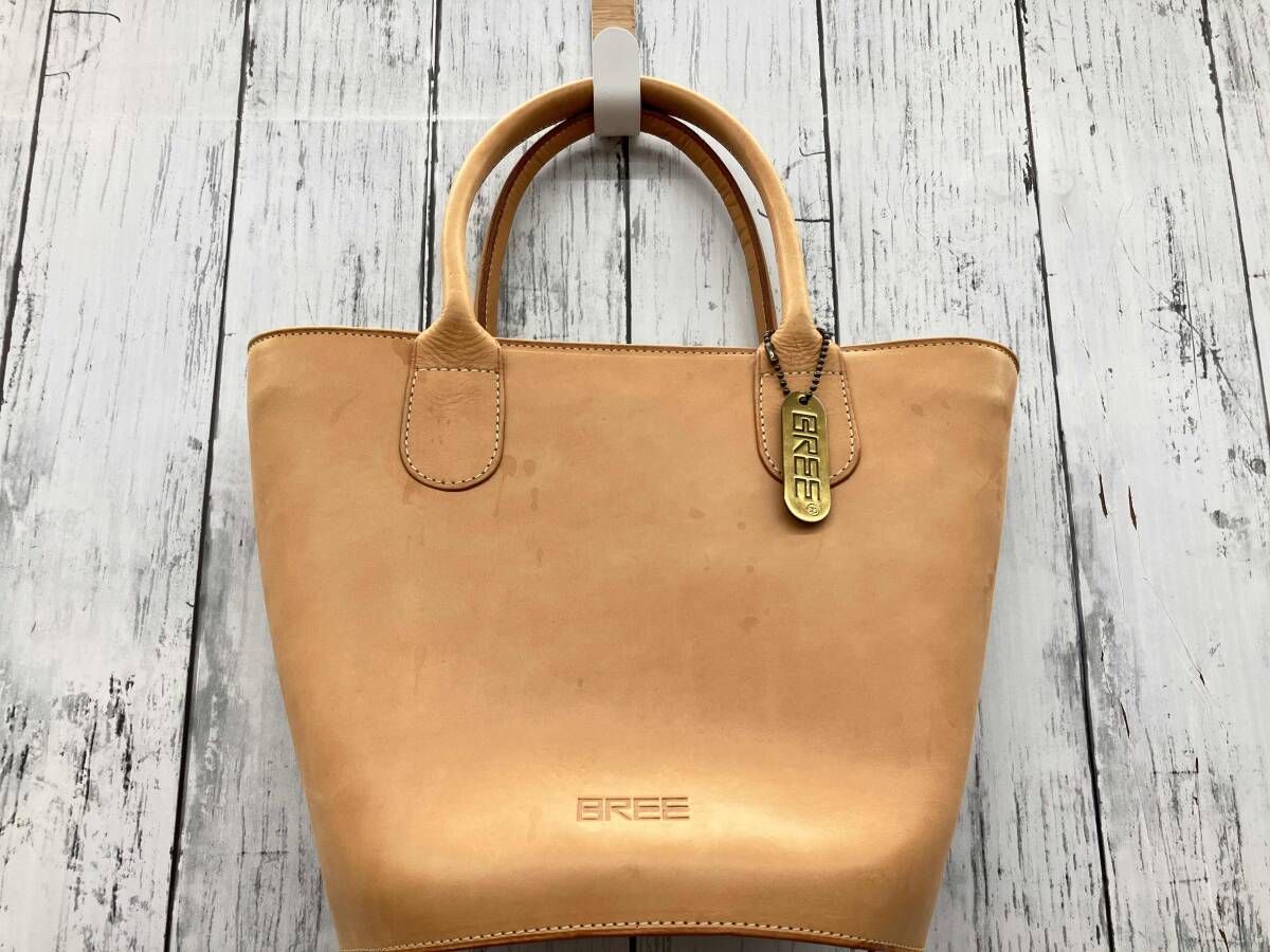 （レア）BREE ビジネスバッグ ベージュ レザー レア）BREE ビジネスバッグ ベージュ レザー レア）BREE ビジネス