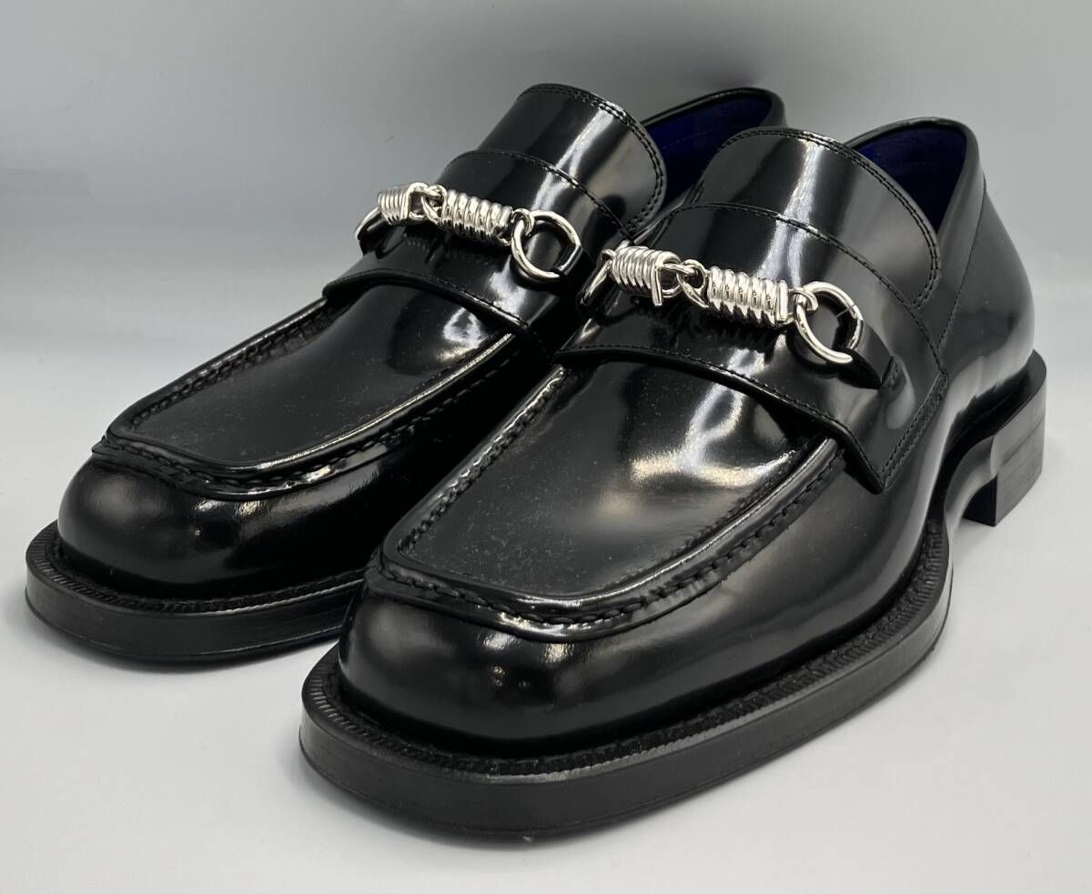 BURBERRY ブラック ローファー ストリング バーバリー