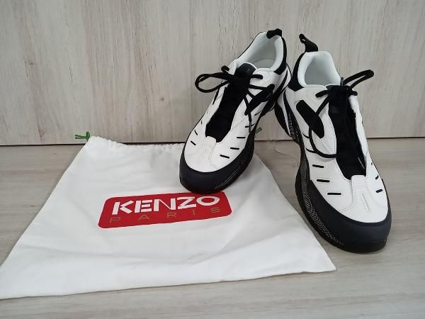 KENZO ケンゾー スニーカー 約27 5 cm ホワイト ブラック 保存袋付き