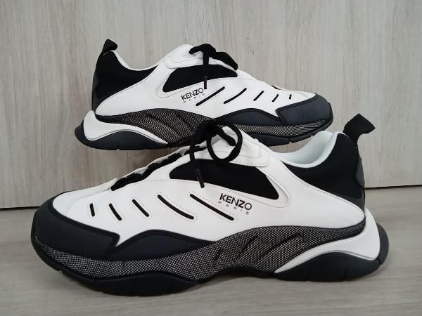 KENZO ケンゾー スニーカー 約27.5 cm ホワイト ブラック 保存袋付き テーパードデニム 冬コーデ