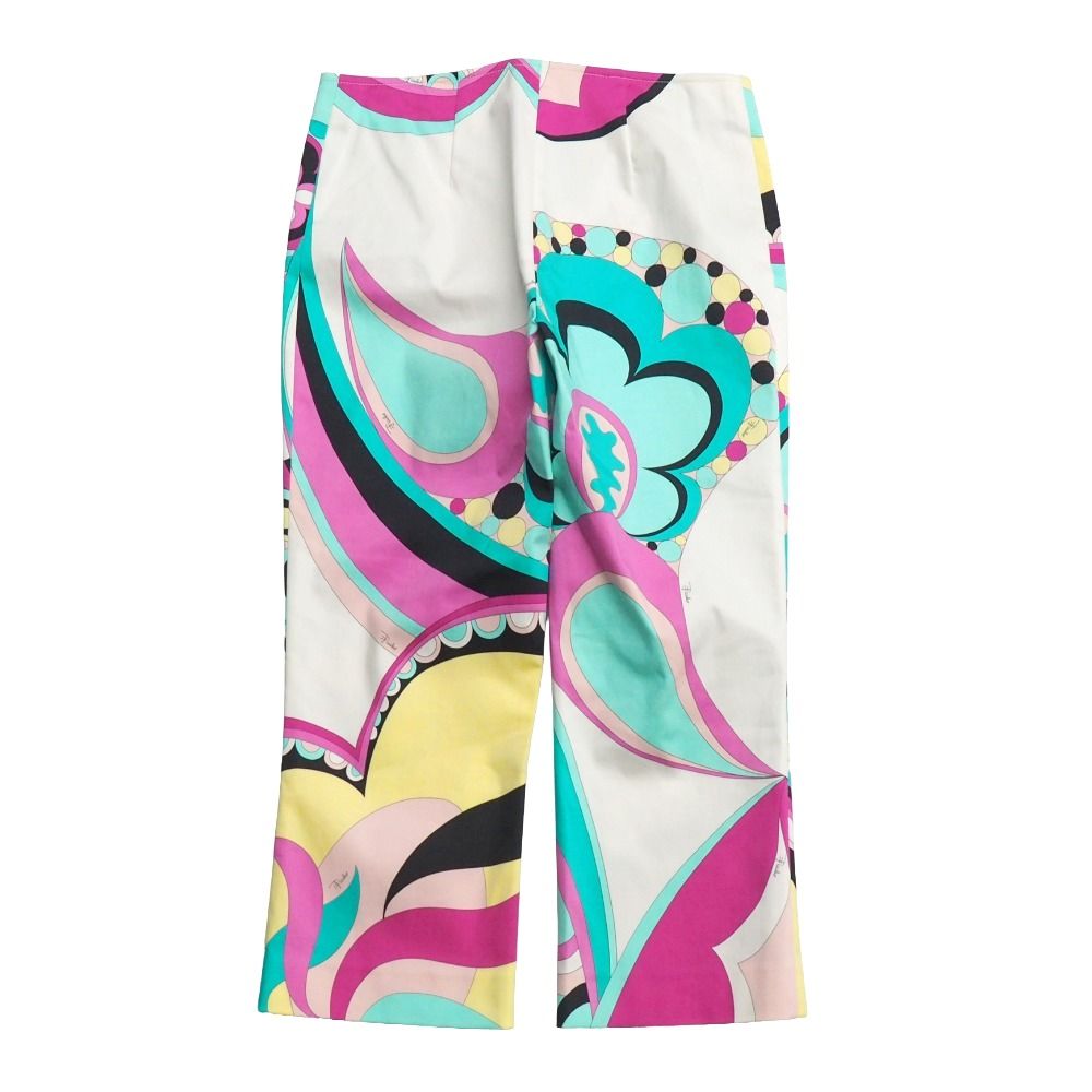 Emilio Pucci エミリオ プッチ クロップドパンツ サイズ42 プッチ柄 総柄 ブランド古着 RA 6718