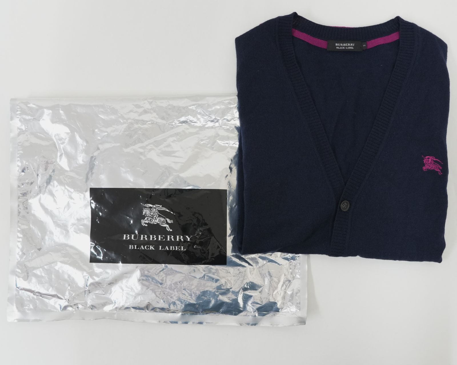 NI] BURBERRY バーバリー BLACK LABEL ブラックレーベル カーディガン