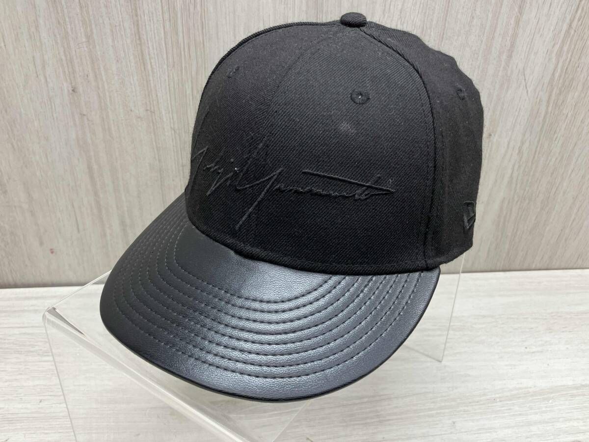 ERA×YOHJI YAMAMOTO レザ-切替 ブラック キャップ