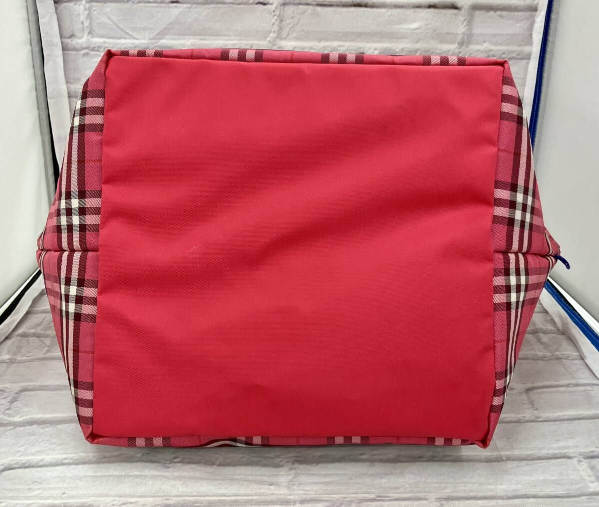  BURBERRY BLUE LABEL バーバリーブルーレーベル トートバッグ ノバチェック 舟形 ピンク その他 小物