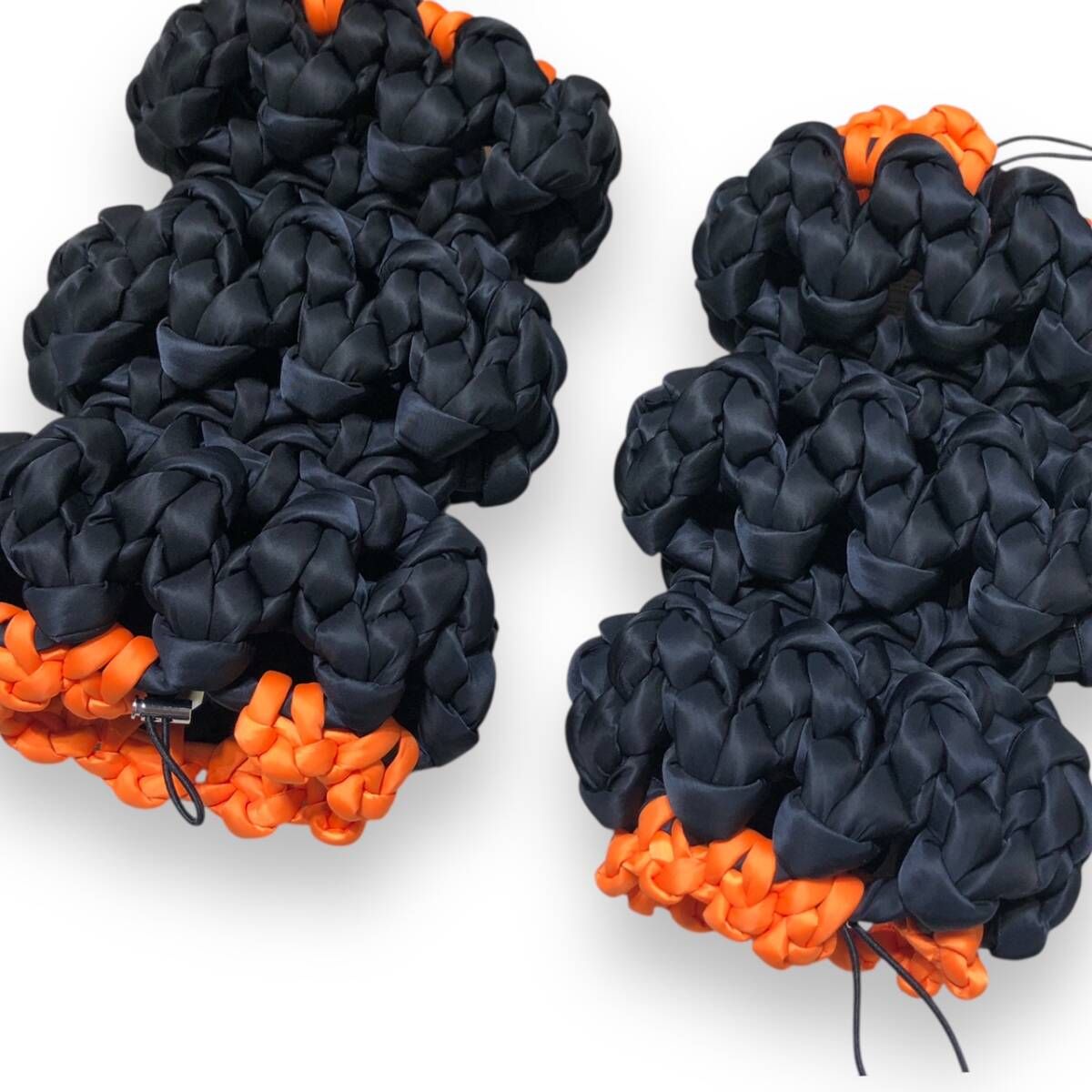 24 aw noir kei ninomiya 着 アームカバー オレンジ ブラック ノアールケイニノミヤ