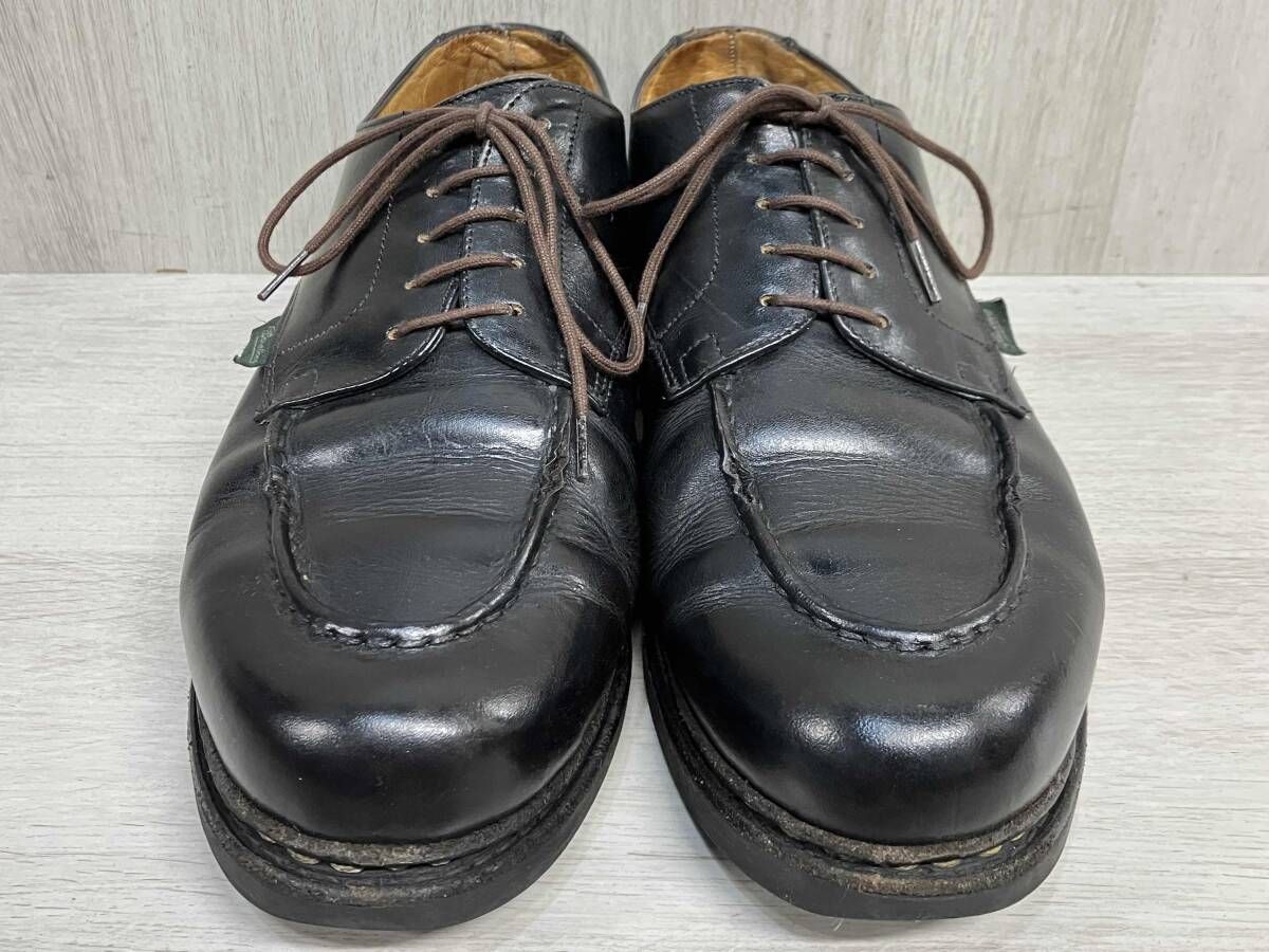 710709 本革 レザー ドレスシューズ パラブーツ シャンボード ブラック ブーツ 靴 メンズ 8 F 35666 13 約26.5 cm
