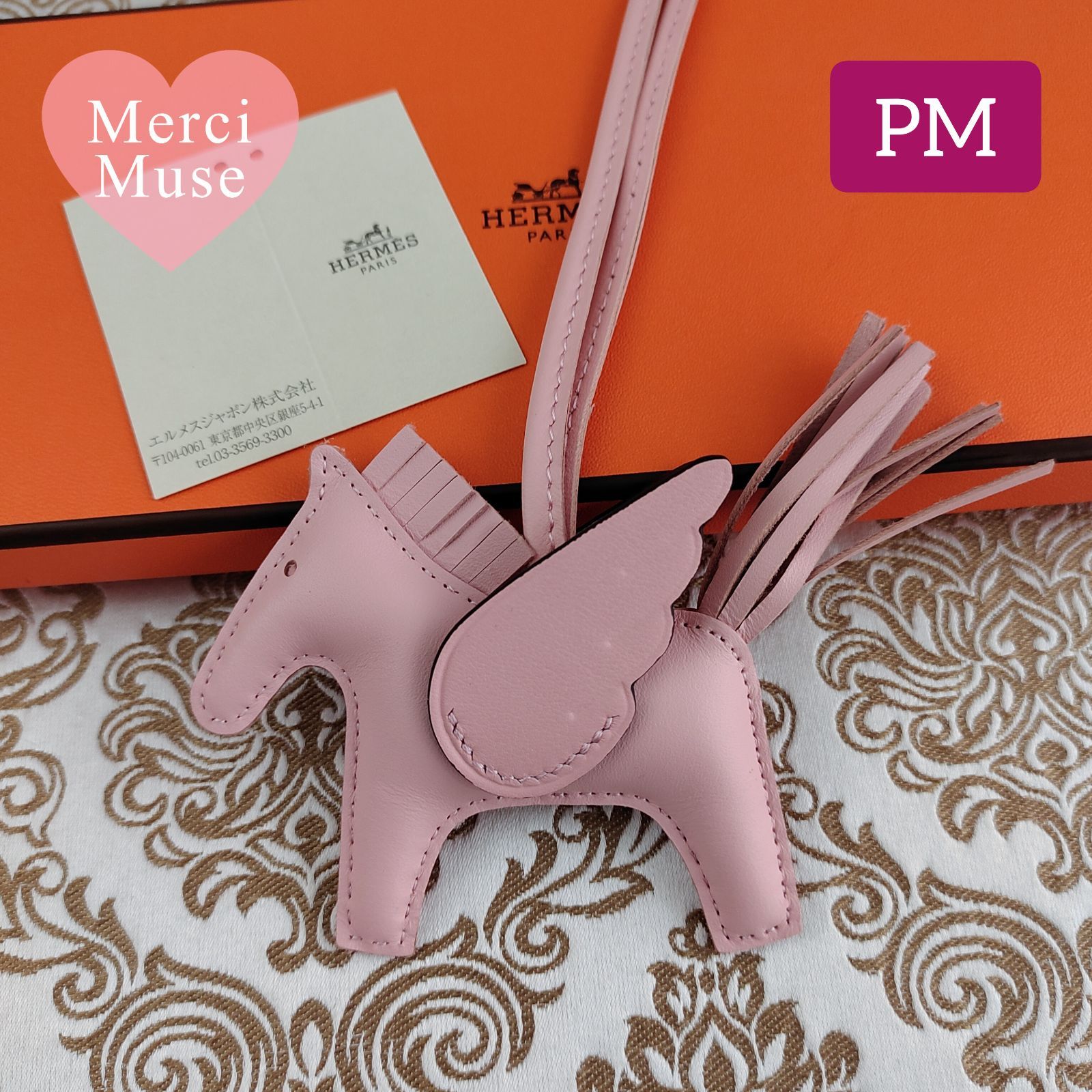 ❤未使用品❤ペガサスPM ローズサクラ エルメス K刻印 美しい翼