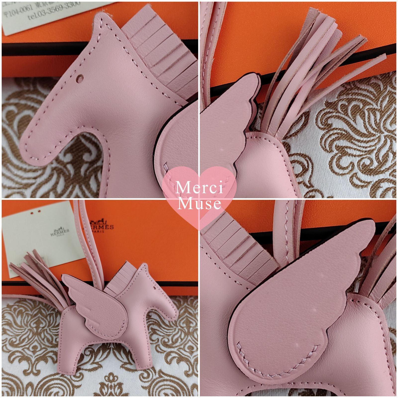 ❤未使用品❤ペガサスPM ローズサクラ エルメス K刻印 美しい翼
