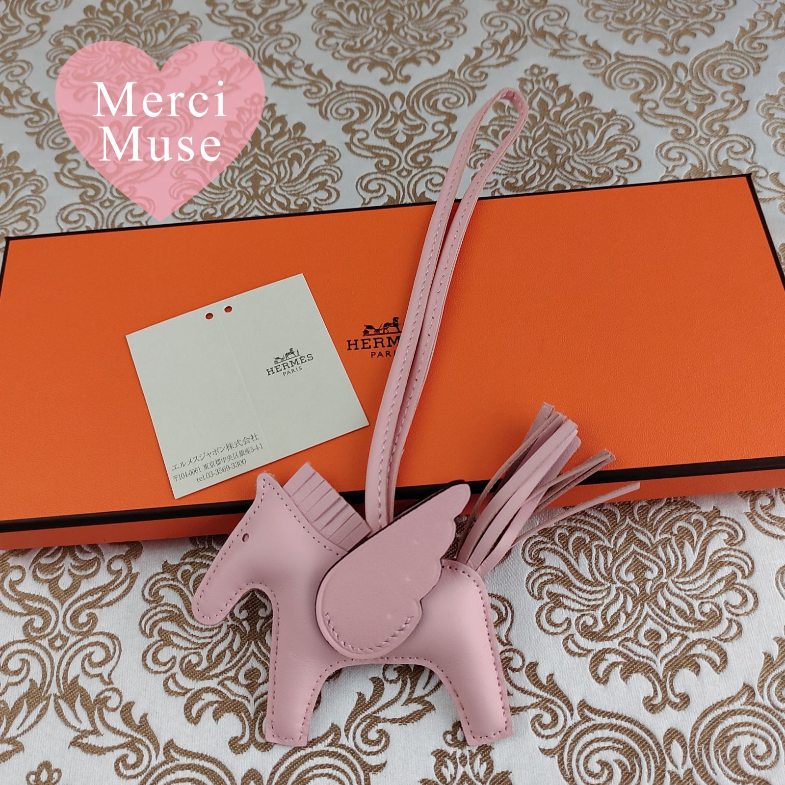 ❤未使用品❤ペガサスPM ローズサクラ エルメス K刻印 美しい翼