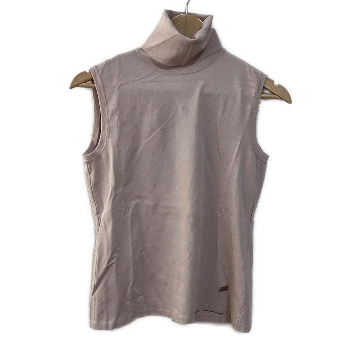 FOXEY フォクシー ノースリーブセーター サイズ40 M レディース - 39296 ベージュ タートルネック