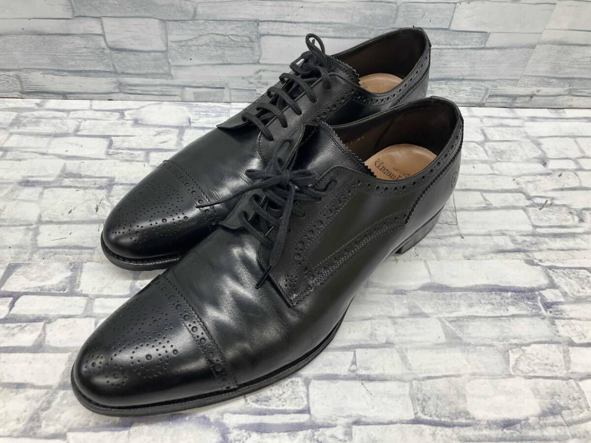 通年 UNION ユニオンインペリアル ドレスシューズ ビジネスシューズ ストレートチップ ウィングチップ 8 1 2 26.5～27 cm ブラック