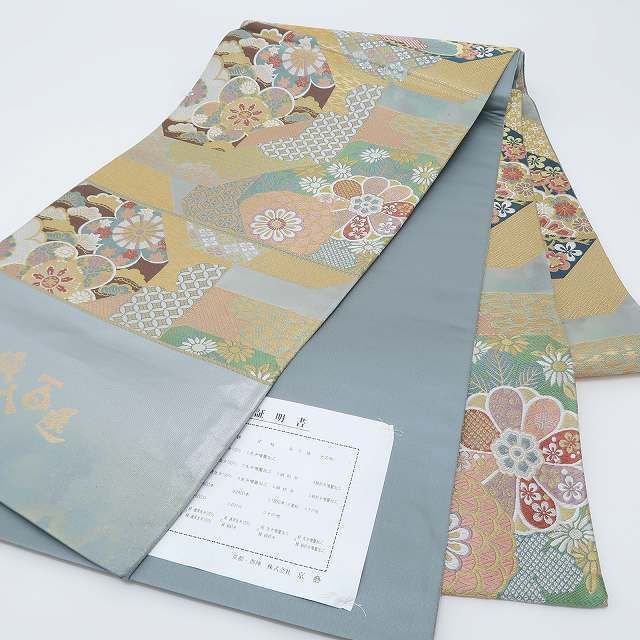 物語を綴る自慢の華 袋帯