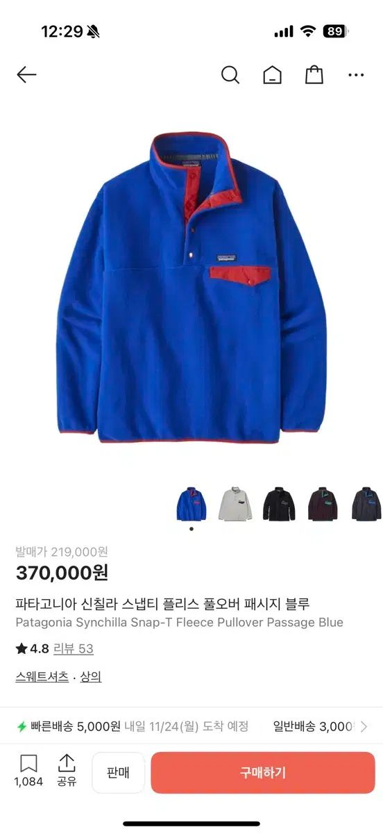 パタゴニア Synchilla シンチラ パッセージ ブルー s