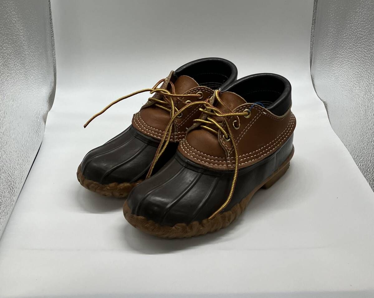 L.L.Bean エルエルビーン ビーンブーツ 5 LM 22.5 23 cm ショートブーツ ロゴ 紐靴 バイ ブラウン ダークブラウン