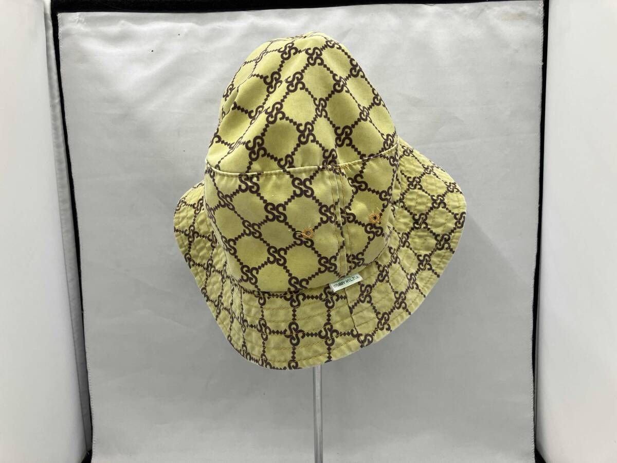 Stussy ステューシー 1990 s バケットハット SSリング モノグラム イエロー ストリート ヴィンテージ