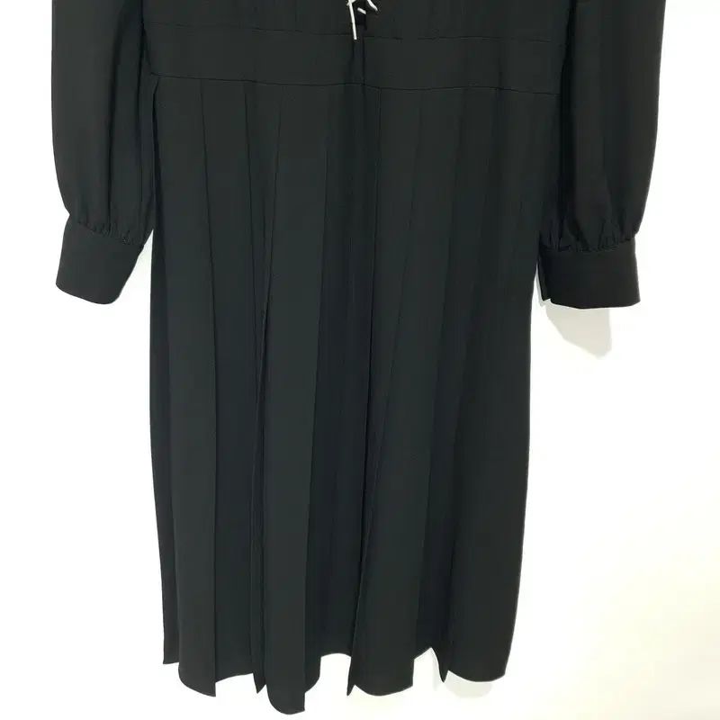  DEWE heart レースアップ ドレス M_M 1314 長袖 七分袖 ひざ丈ワンピース