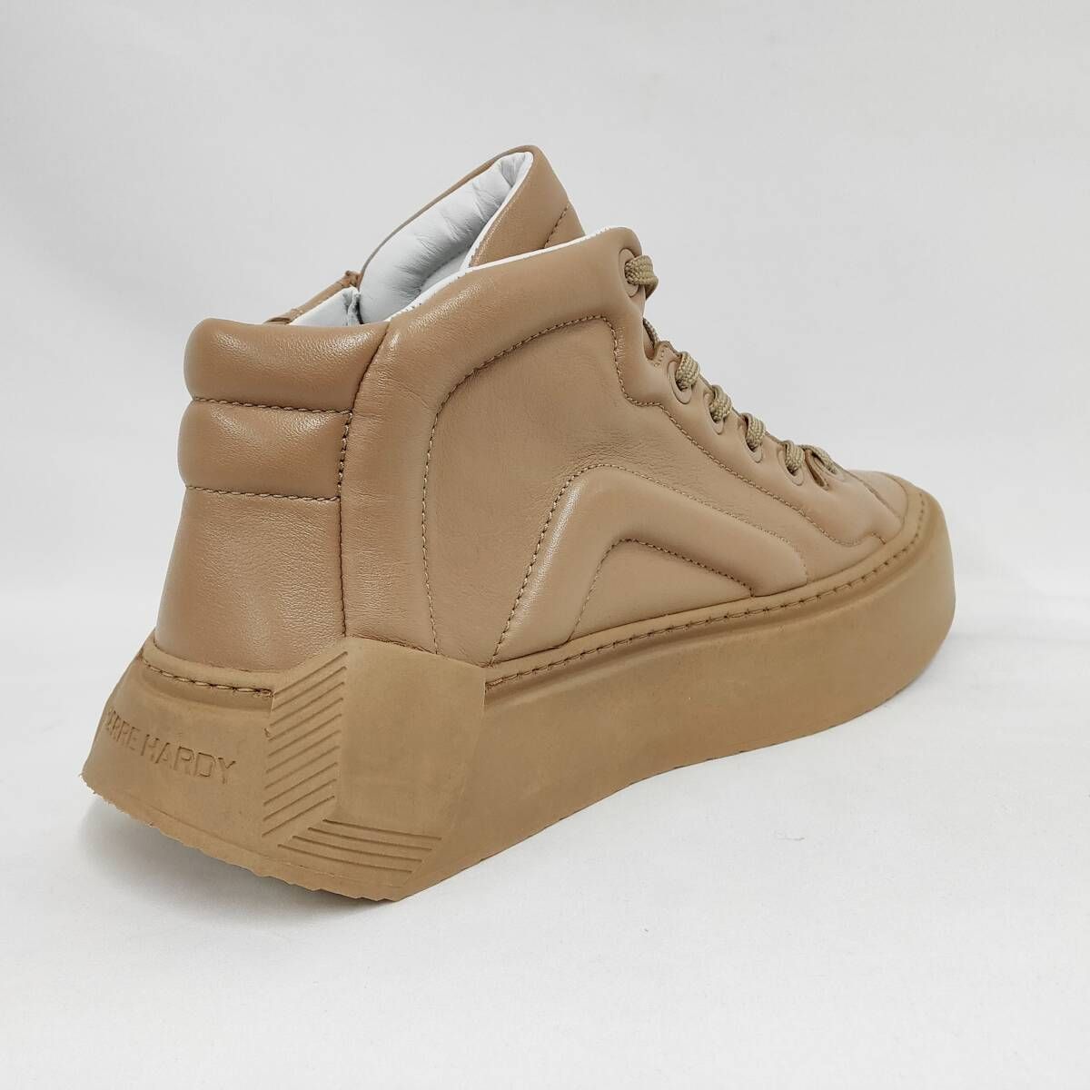 新品 未使用 ピエールアルディ スニーカージップミッドカット ベージュ