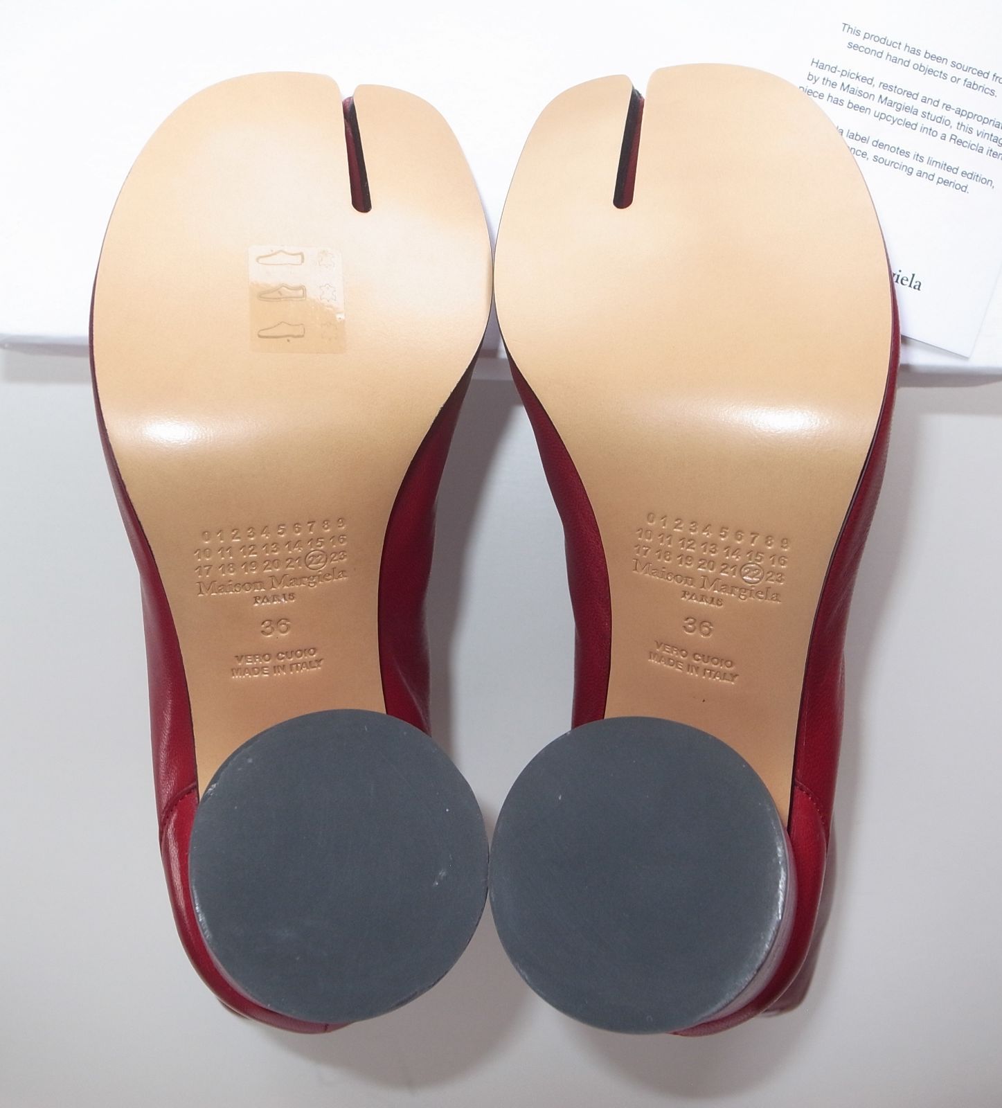 maison margiela マルジェラ 足袋ブーツ red tabi size36 8cm RECICLA