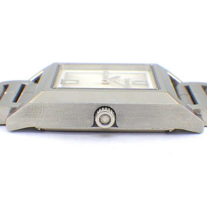 ティファニー Tiffany Co 腕時計 メイカーズ 4ポイント ダイヤインデックス スクエア ギョーシェ シルバー文字盤 SS クオーツアナログ