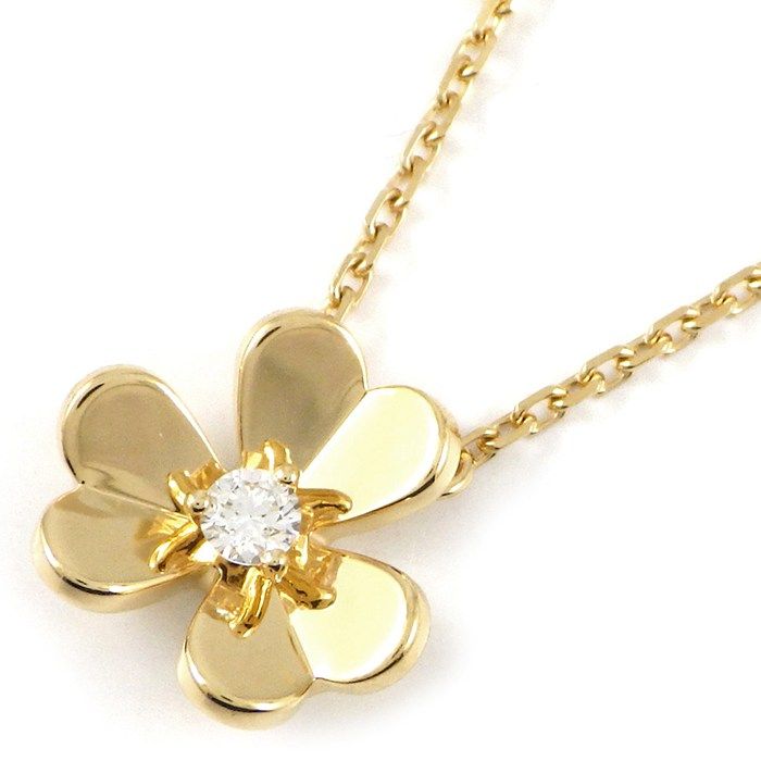 ヴァンクリーフ＆アーペル Van Cleef Arpels ネックレス フリヴォル ミニ 1ポイント ダイヤモンド 0 05 ct