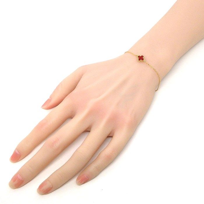 ヴァンクリーフ&アーペル Van Cleef - Arpels ブレスレット スウィートアルハンブラ カーネリアン K 18 PG