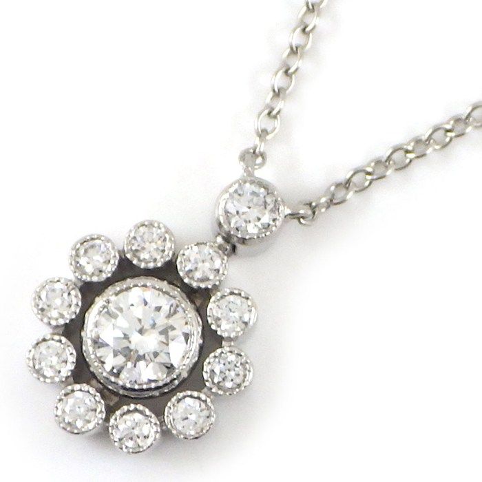 ティファニー Tiffany Co ネックレス エンチャントフラワー ダイヤモンド PT 950