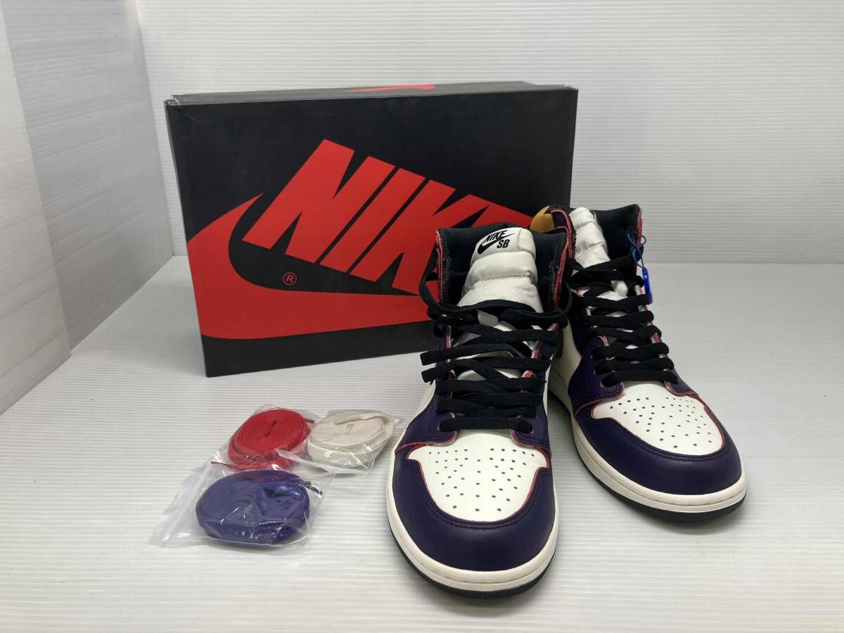 NIKE ナイキ スニーカー CD6578-507 箱付き サイズ28cm ホワイト× パープル 通年