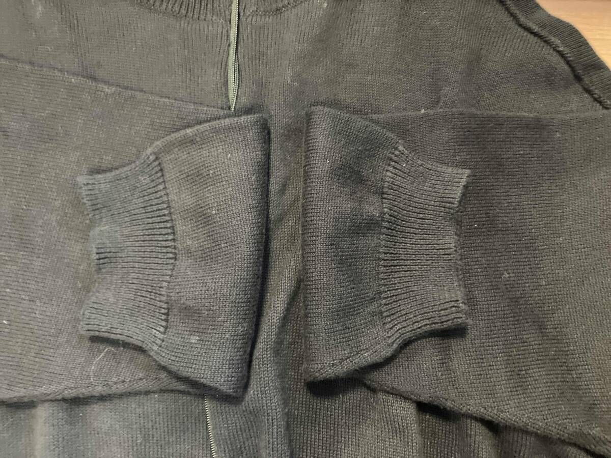  y s ワイズ 長袖ニット 18 ss ブラック ダブルジップ 袖に汚れ有り ジップアップニット YW-K 04-081 コットン ヨウジヤマモト 背面デザイン その他 トップス