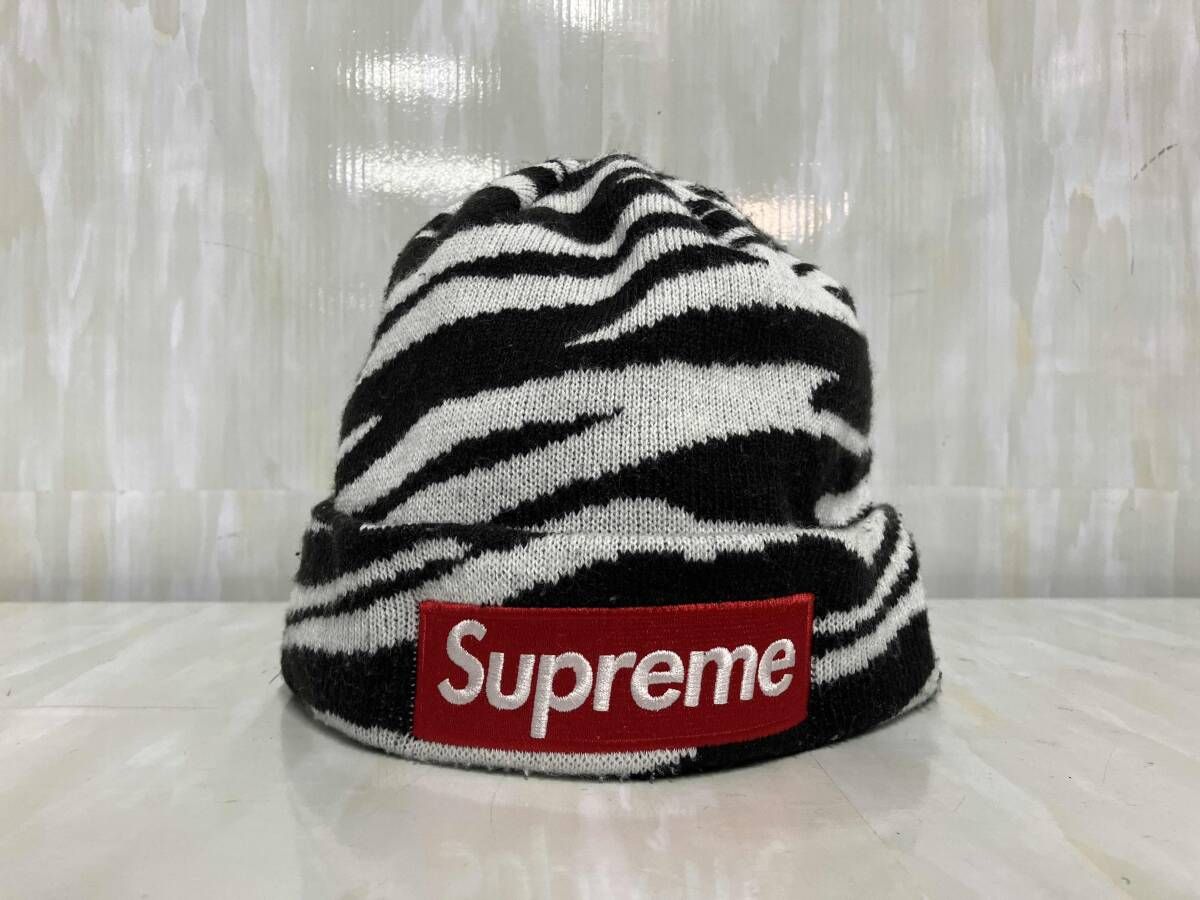 Supreme× ERA 22 FW ゼブラ柄 ニット帽 シュプリーム ニューエラ
