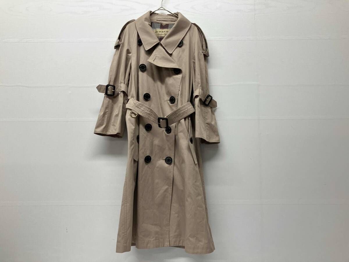 Burberry バーバリー トレンチコート ロングコート チェック ピンク