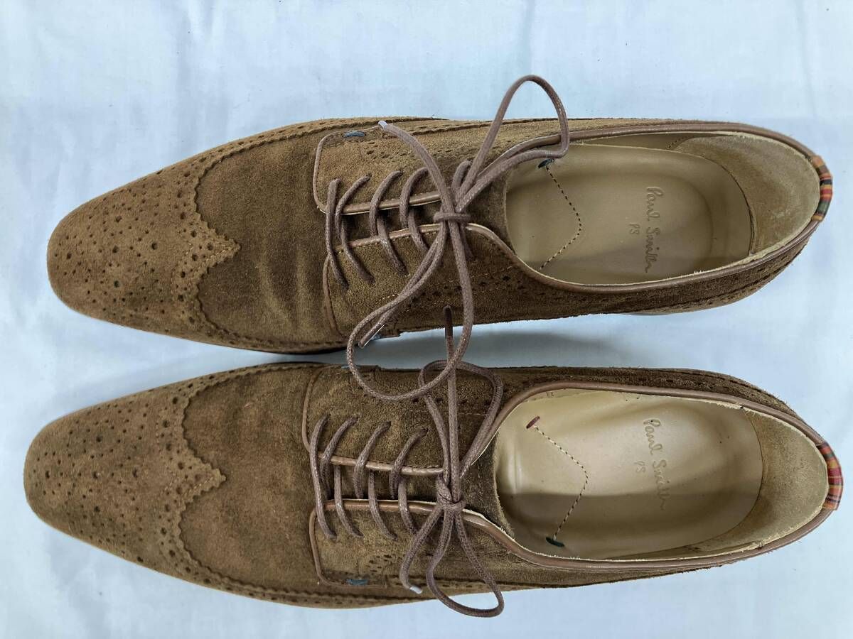 PAUL SMITH ポールスミス ウィングチップ 504763 スエード ブラウン UK
