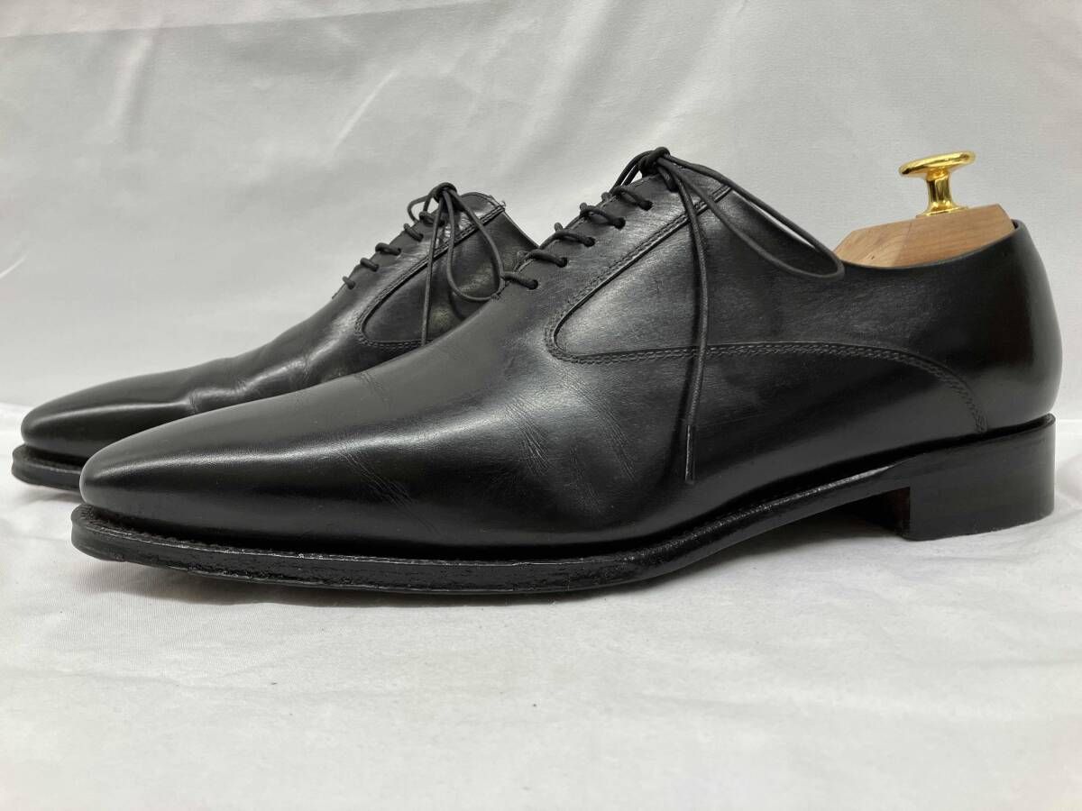 ＆MURPHY ジョンストン-マーフィー 8 AVS プレーントゥ ドレスシューズ ブラック サイズ7 約25 cm シューツリー付き