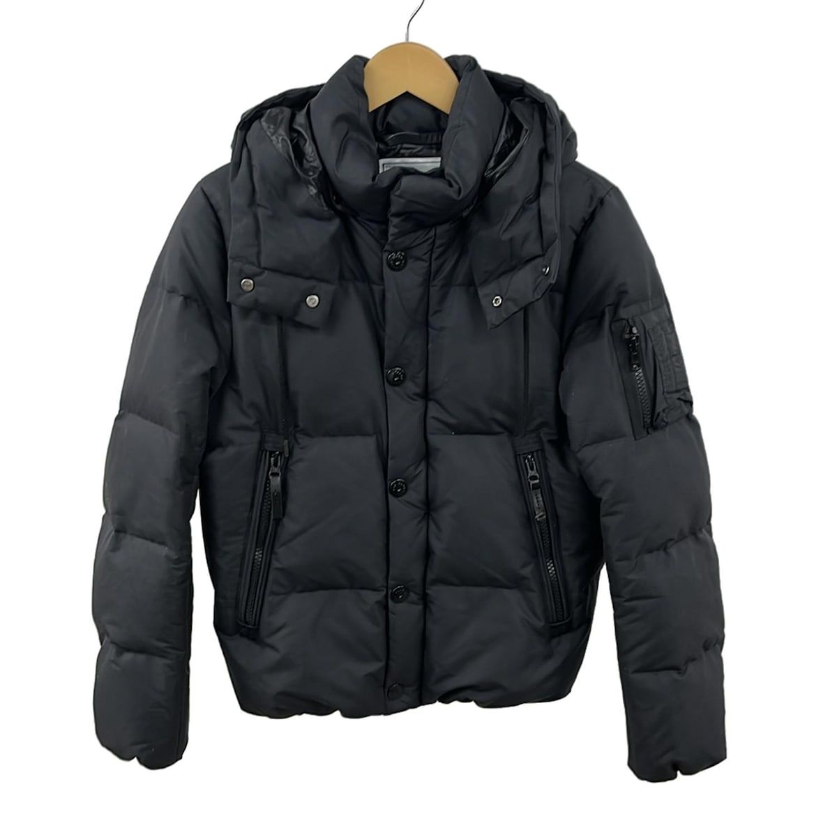 ナノユニバースのダウンジャケット ブラック メンズM ブラック ダウン