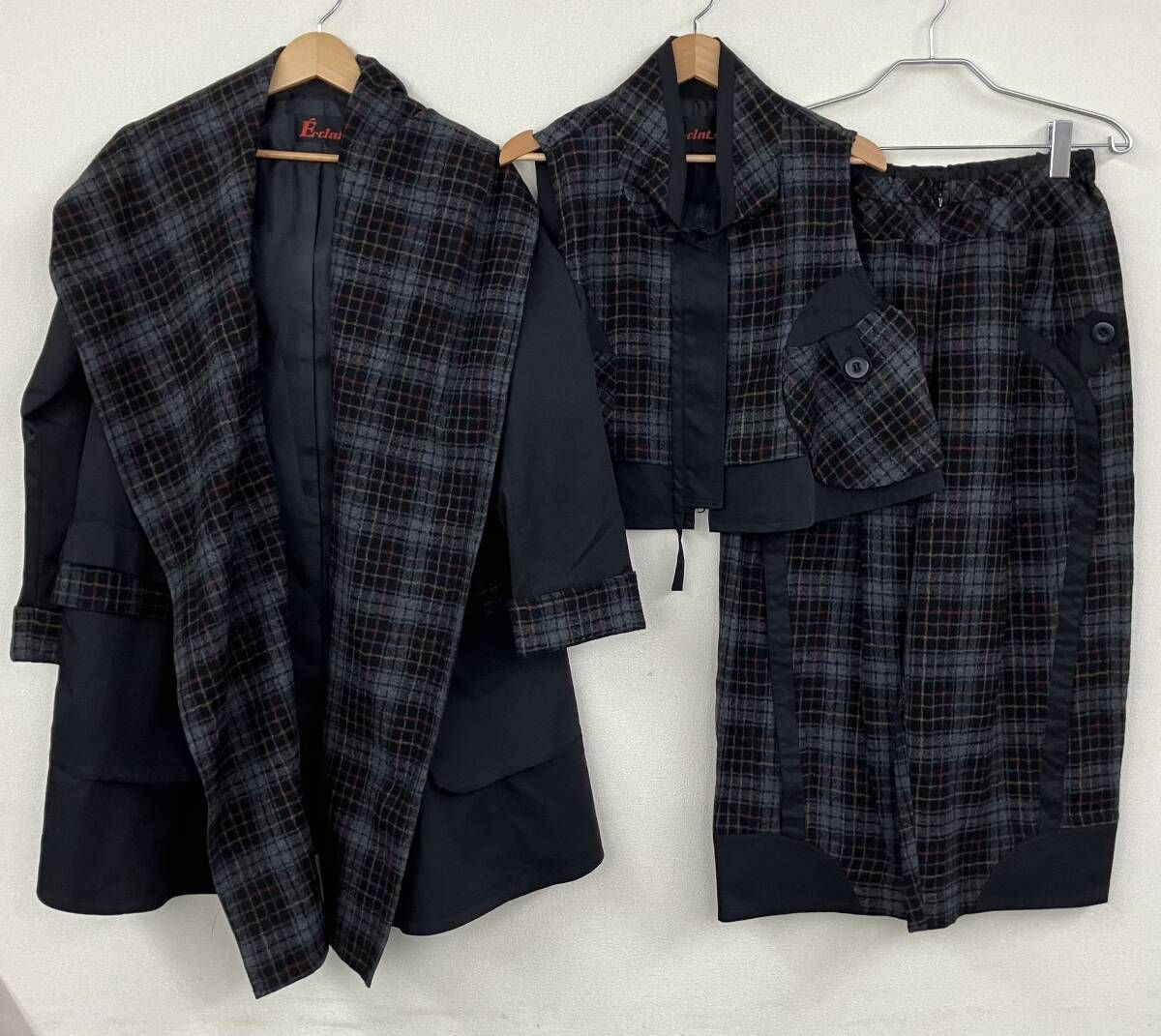 E-clat エイココンドウ EIKO KONDO 3点セット コート/ベスト/パンツ