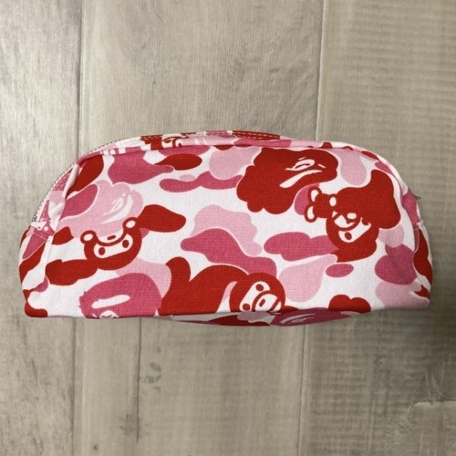 A Bathing Ape Milo ABC Camo Pink Pouch Camo Makeup Bag Women's