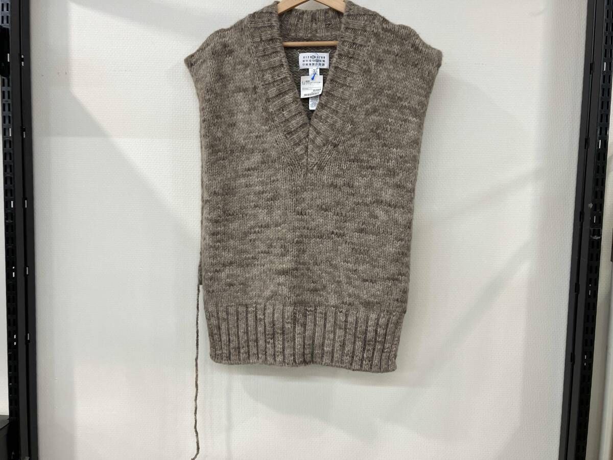 Maison Margiela メゾン マルジェラ ボタニカルダイニットタバード ベスト ベージュ サイズ M made in Italy レディース