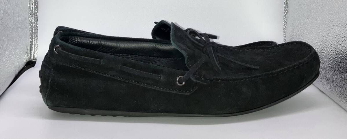 TOD S トッズ スエード ドライビングシューズ デッキシューズ サイズ表記11 ブラック イタリア製