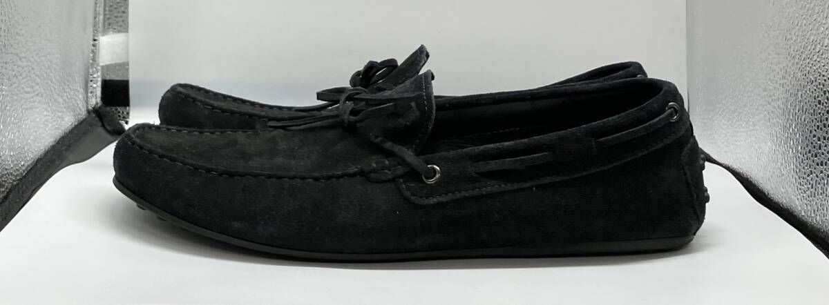 TOD S トッズ スエード ドライビングシューズ デッキシューズ サイズ表記11 ブラック イタリア製