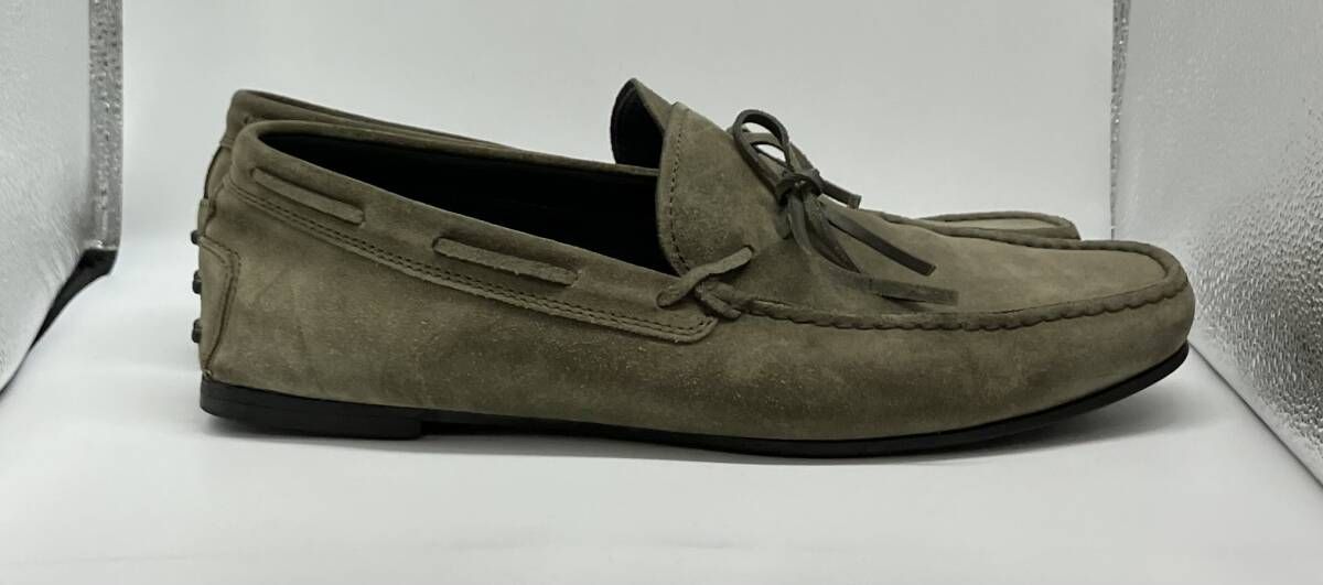 TOD S トッズ スエード ドライビングシューズ カーキ デッキシューズ サイズ表記10 イタリア製